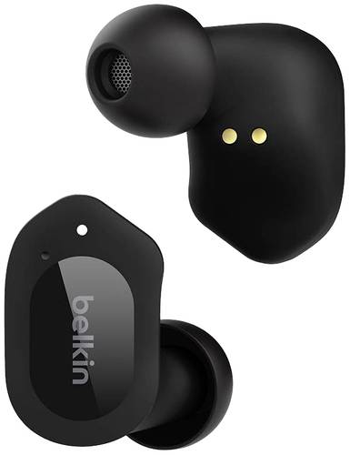 Belkin SoundForm Play In Ear Headset Bluetooth® Schwarz Headset, Ladecase, Schweißresistent von Belkin