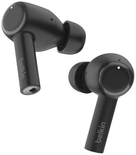 Belkin SoundForm Pulse In Ear Headset Bluetooth® Schwarz Noise Cancelling Headset, Ladecase, Schwei von Belkin