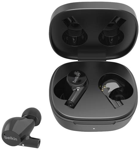 Belkin SoundForm Rise In Ear Headset Bluetooth® Schwarz Headset, Ladecase, Schweißresistent von Belkin