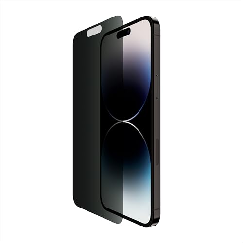 Belkin TemperedGlass Sicht- und Display-Schutzfolie für iPhone 14 Pro Max, antimikrobielle Oberfläche mit Antifingerprint-Beschichtung, blasenfreie Aufbringung mit enthaltener Positionierungsschale von Belkin