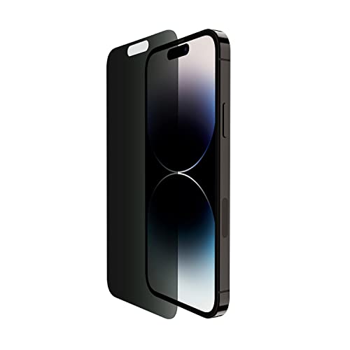 Belkin TemperedGlass Sicht- und Display-Schutzfolie für iPhone 14 Pro Max, antimikrobielle Oberfläche mit Antifingerprint-Beschichtung, blasenfreie Aufbringung mit enthaltener Positionierungsschale von Belkin