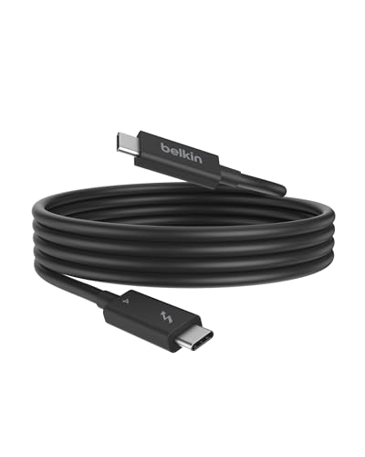 Belkin Thunderbolt 4 Kabel, 1 m Ladekabel, USB C auf USB C Kabel mit 100 W Power Delivery, kompatibel mit USB4, Thunderbolt 3, MacBook Pro, eGPU und mehr – Intel Thunderbolt-zertifiziert Belkin Thunderbolt 4 Kabel, 1 m Ladekabel, USB C auf USB C Kabel mit 100 W Power Delivery, kompatibel mit USB4, Thunderbolt 3, MacBook Pro, eGPU und mehr – Intel Thunderbolt-zertifiziert von Belkin