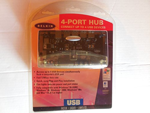 Belkin USB 4-Port Hub mit 1,8 m Kabel/Netzteil von Belkin