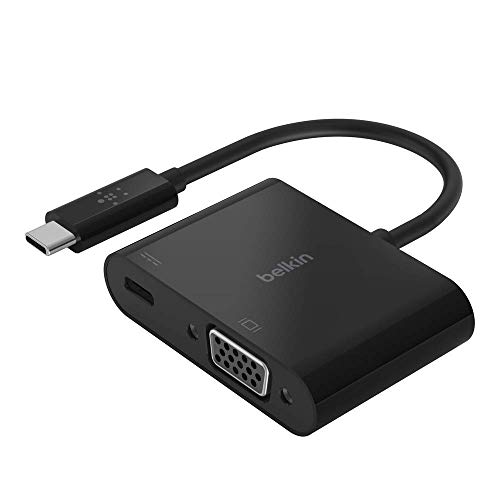 Belkin USB-C/VGA-Ladeadapter (unterstützt eine HD-Videoauflösung von 1080p; 60 W Leistung für angeschlossene Geräte) MacBook Pro VGA-Adapter von Belkin
