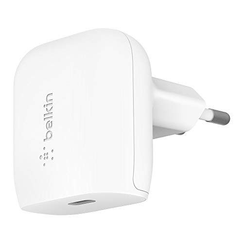 Belkin USB-C-Ladegerät, 20W (Schnellladegerät für iPhone 14/14 Plus, 14 Pro, 14 Pro Max, 13, 13 Pro/Pro Max, 12, 11 XS, Max, XR, X, SE, 8, Plus, iPad Air 2020, iPad der 8. Gen) von Belkin