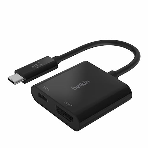 Belkin USB-C-zu-HDMI-Adapter + Aufladen (4K-UHD-Videounterstützung, Power Passthrough bis zu 60 W für angeschlossene Geräte) von Belkin