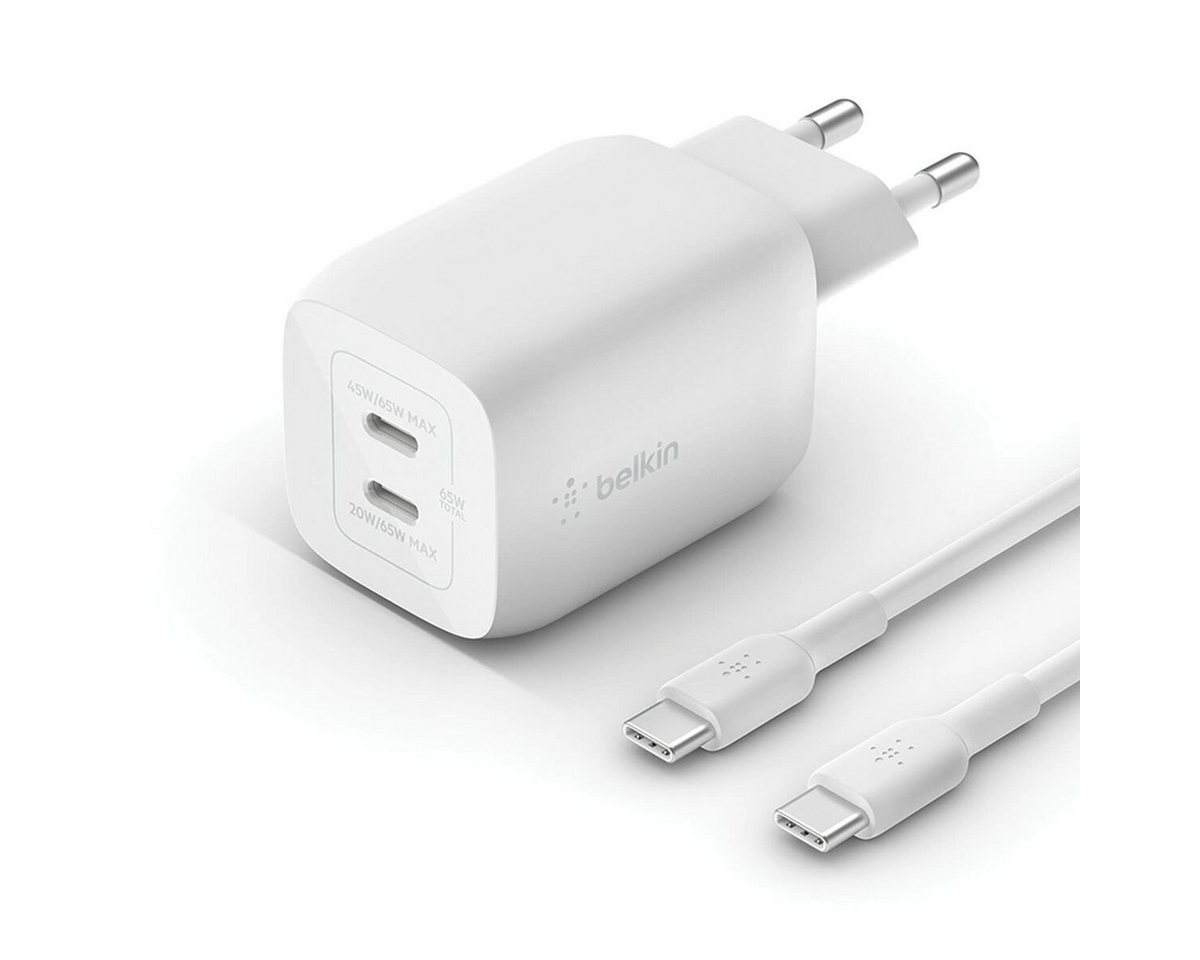 Belkin USB-Ladegerät (Wandladegerät Belkin WCH013VF2MWH-B6 Weiß 65 W) von Belkin