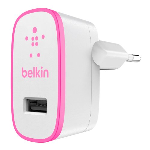 Belkin USB-Ladegerät Netzladegerät (2.1A, 10 Watt, geeignet für iPhone 7/7 Plus, iPhone 6/6s/6 Plus/6s Plus, iPhone SE, iPad Air 2, iPad Pro, Smartphones und Tablets) pink von Belkin
