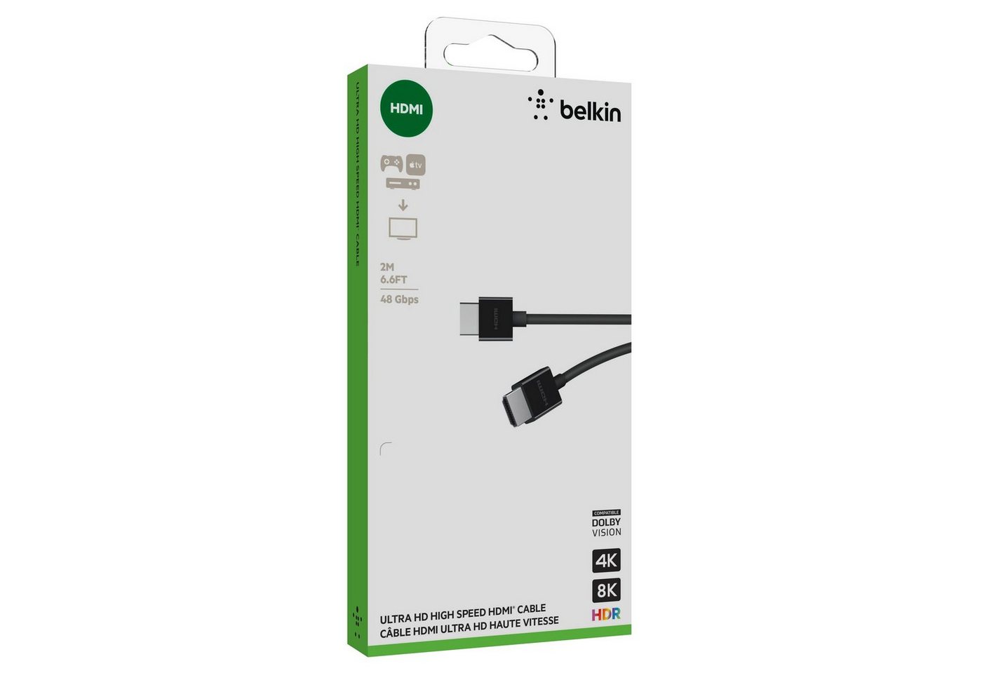 Belkin Ultra-Highspeed-HDMI-2.1-Kabel, 4K HDR, 2m HDMI-Kabel von Belkin