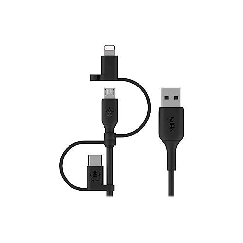 Belkin Universal-Kabel (3-in-1, USB-C-, Lightning-, Micro-USB-Ladekabel) Smartphones, Tablets, Powerbanks und andere Geräte laden (1 m) von Belkin
