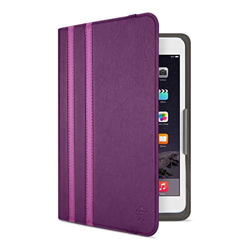 Belkin Universal Twin Stripe Schutzhülle (8 Zoll, für Apple iPad mini 1-4, Samsung Galaxy Tab A 8 Zoll, Samsung Galaxy Tab S2 8 Zoll) lila von Belkin