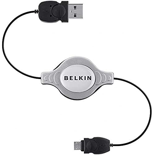 Belkin f3u151cp1 m-rtc Einziehbares USB Kabel, USB A/Micro-B, 1 m von Belkin