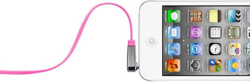 Belkin flaches Audio-Kabel (3,5 mm auf 3,5 mm mit abgewinkeltem Klinkeanschluss, 0,9 m) pink von Belkin