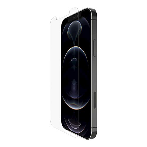 Belkin iPhone 12 Pro / iPhone 12 Displayschutz TemperedGlass antimikrobiell (hochentwickelter Schutz, der Bakterien auf dem Display um bis zu 99 % reduziert), durchsichtig, OVA021zz von Belkin