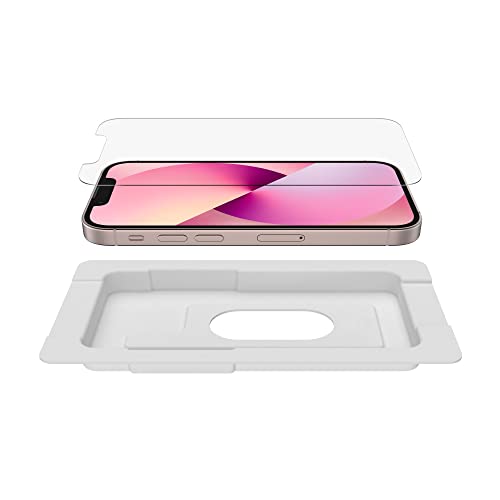 Belkin iPhone 13 mini Displayschutz TemperedGlass, antimikrobiell, einfache blasenfreie Anbringung mit den enthaltenen Aufklebern  ,Schwarz von Belkin