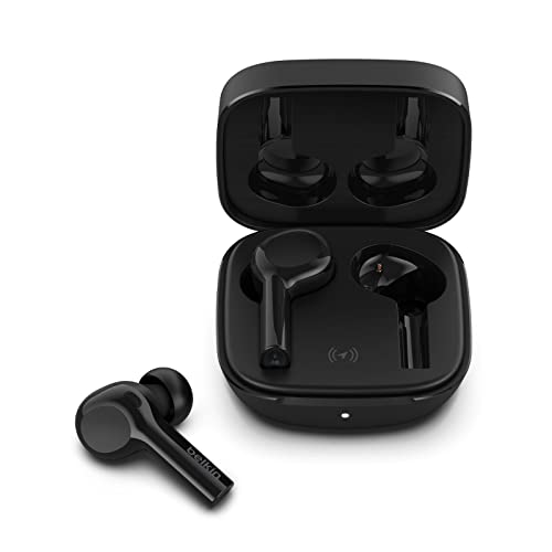 Belkin kabelloser Bluetooth-Kopfhörer mit kabellosem Ladecase, SOUNDFORM Freedom True Wireless, Schweiß- und Spritzwasserschutz der Schutzart IPX5, tiefer Bass, für iPhones, Android-Geräte – Schwarz Belkin kabelloser Bluetooth-Kopfhörer mit kabellosem Ladecase, SOUNDFORM Freedom True Wireless, Schweiß- und Spritzwasserschutz der Schutzart IPX5, tiefer Bass, für iPhones, Android-Geräte – Schwarz von Belkin