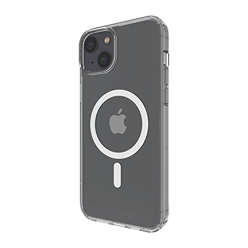 Belkin mit MagSafe kompatible iPhone 14 Plus-Hülle, durchsichtiges, magnetisches Case mit integrierten Magneten und Kameraschutz durch erhöhte Ränder, geeignet zum kabellosen Laden mit MagSafe von Belkin