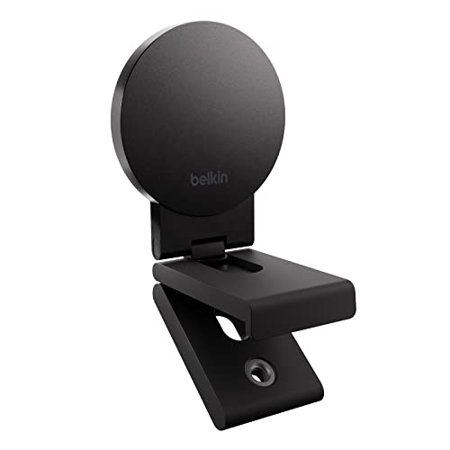 Belkin neigbarer iPhone-Halter mit MagSafe für Mac-Notebooks; einfache magnetische Befestigung zum Gebrauch der Kamera-Übergabe-Funktionen für Videokonferenzen, FaceTime, Streaming, Inhaltserstellung von Belkin