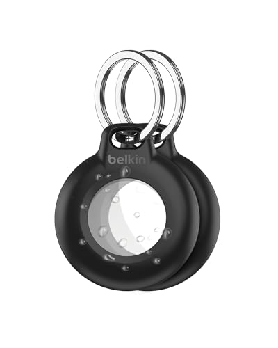Belkin AirTag Hülle mit Schlüsselanhänger (Secure Holder Schutzhülle für Air Tag, Accessoire mit Kratzschutz), 2er-Pack, Blau von Belkin