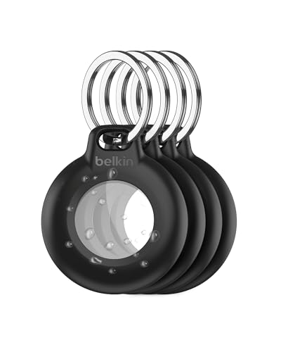 Belkin AirTag Hülle mit Schlüsselanhänger (Secure Holder Schutzhülle für Air Tag, Accessoire mit Kratzschutz), 2er-Pack, Blau von Belkin