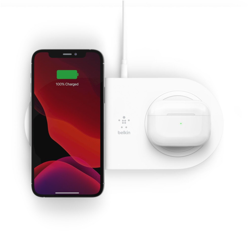 Drahtlos Ladegerät (15W) mit 2 Ladepads weiß von Belkin