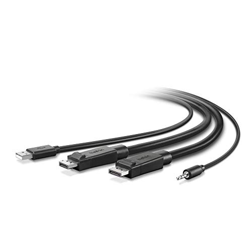 Linksys Belkin KVM-Kabel, 1,8 m, Schwarz, DisplayPort + USB-A + USB B, Schwarz von Belkin