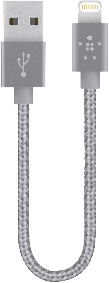 MIXit Premium Lightning > USB 1,2m Lade-/und Sync-Kabel metallic grau von Belkin