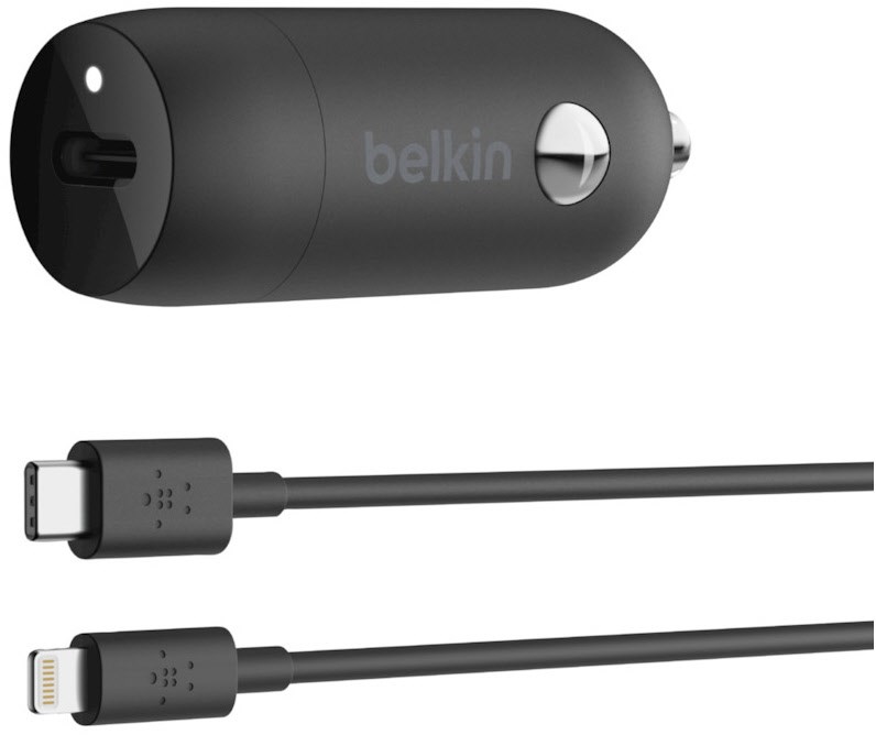 USB Type-C Ladegerät (18W)  mit USB-Type-C > Lightning Kabel schwarz von Belkin