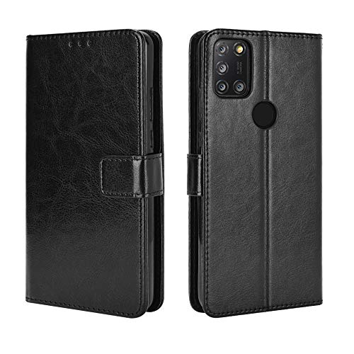 Alcatel 3X 2020 Hülle [Brieftasche] [Klammerfunktion] [Kartenfächer] [Magnetic Flip Cover] Kompatibel mit Alcatel 3X 2020 Smartphone(Schwarz) von BellaCase