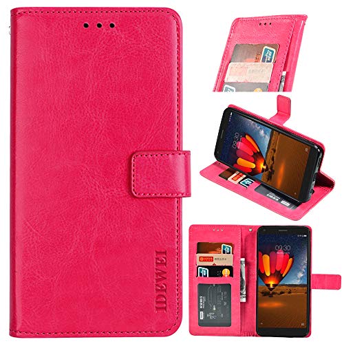 BellaCase Nokia 8.3 5G Handyhülle Hülle Leder Flip Case [Kartenfach] [Standfunktion] [Magnetschnalle] Wallet Cover für Nokia 8.3 5G Smartphone(Rose rot) von BellaCase