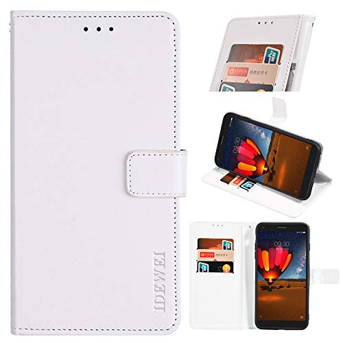 BellaCase Samsung Galaxy A72 Handyhülle Hülle Leder Flip Case [Kartenfach] [Standfunktion] [Magnetschnalle] Wallet Cover für Samsung Galaxy A72 Smartphone(Weiß) von BellaCase