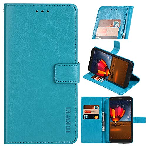 BellaCase Xiaomi Redmi 9C Handyhülle Hülle Leder Flip Case [Kartenfach] [Standfunktion] [Magnetschnalle] Wallet Cover für Xiaomi Redmi 9C Smartphone(Himmelblau) von BellaCase