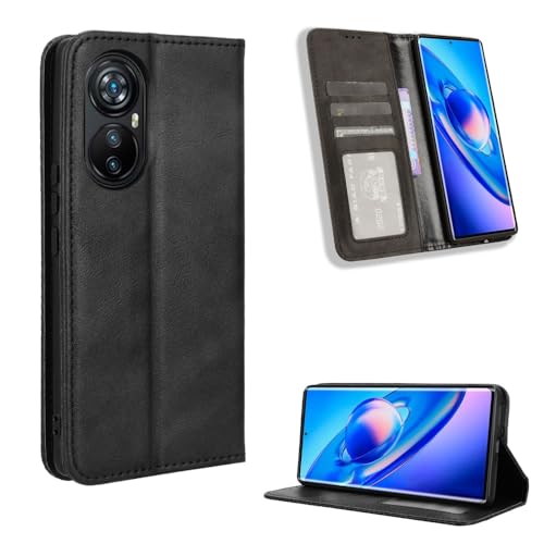 Blackview A200 Pro Hülle [Brieftasche] [Klammerfunktion] [Kartenfächer] [Magnetic Flip Cover] Kompatibel mit Blackview A200 Pro Smartphone(Schwarz) von BellaCase