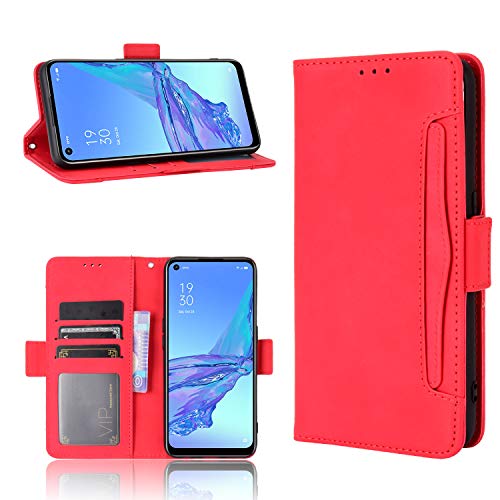 Fairphone 5 Hülle [Brieftasche] [Klammerfunktion] [Kartenfächer] [Magnetic Flip Cover] Kompatibel mit Fairphone 5 Smartphone(Rot) von BellaCase