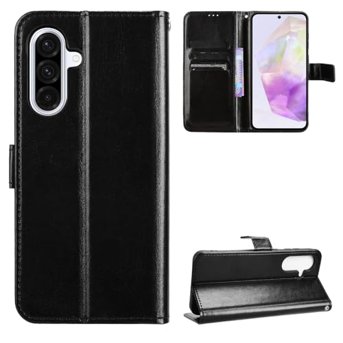 Samsung Galaxy A36 5G Hülle [Brieftasche] [Klammerfunktion] [Kartenfächer] [Magnetic Flip Cover] Kompatibel mit Samsung Galaxy A36 5G Smartphone(Schwarz) von BellaCase