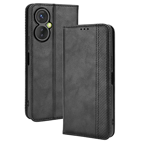 Tecno Spark 9 Pro/9T Hülle [Brieftasche] [Klammerfunktion] [Kartenfächer] [Magnetic Flip Cover] Kompatibel mit Tecno Spark 9 Pro/9T Smartphone(Schwarz) von BellaCase