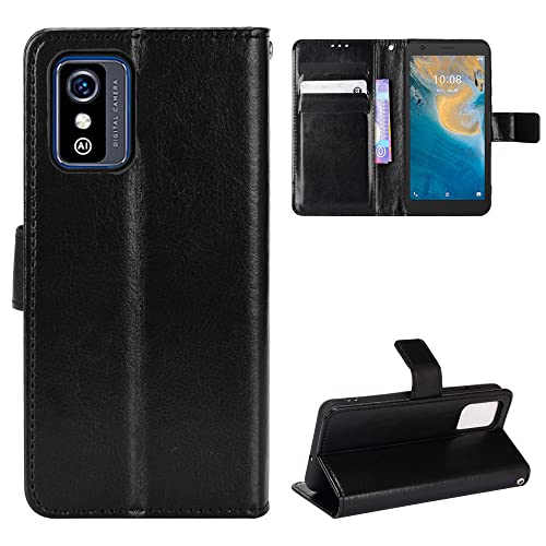 ZTE Blade L9 Hülle [Brieftasche] [Klammerfunktion] [Kartenfächer] [Magnetic Flip Cover] Kompatibel mit ZTE Blade L9 Smartphone(Schwarz) von BellaCase