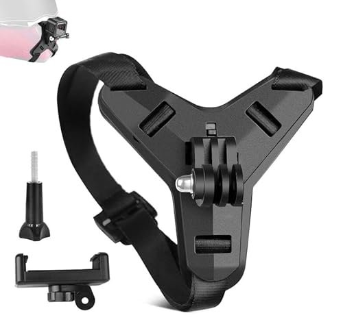 Motorradhelm Halterung, Helmbefestigung für GoPro Hero (Schwarz) von Bellanova