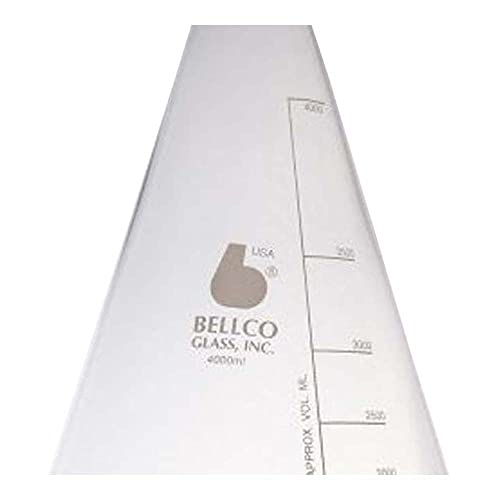bellco Glas DELONG 2511–04000 Borosilikatglas Graduated Kultur Fläschchen ohne Verschluss, schmal Mund, 4000 ml Fassungsvermögen (Fall von 3) von Bellco Glass
