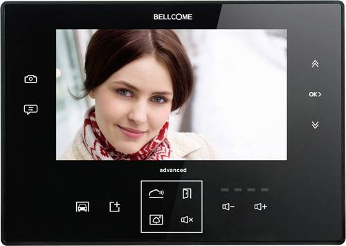 Bellcome Advanced 7  Video-Türsprechanlage Kabelgebunden Inneneinheit 1 Stück Schwarz von Bellcome