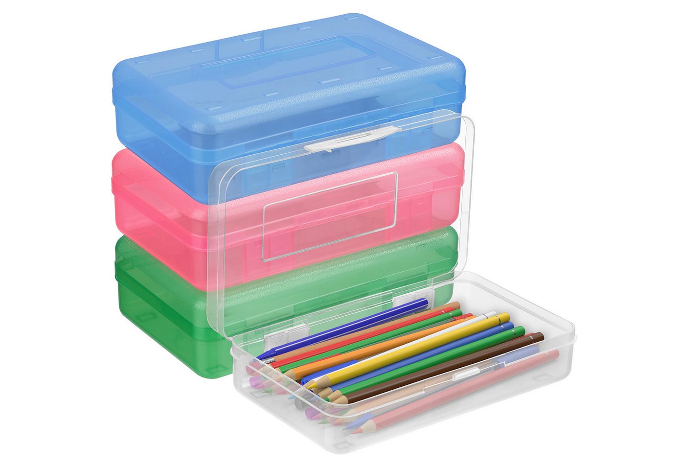 Belle Vous Eingabestift Transparente Aufbewahrungsbox für Kunststoff Stifte (4 Stk) (1-St) von Belle Vous