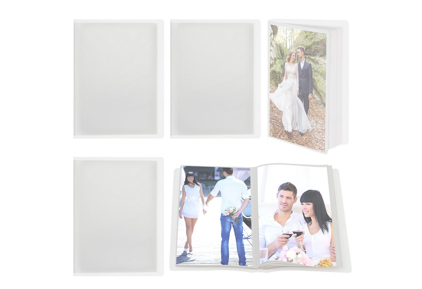 Belle Vous Fotoalbum 40 Fotohüllen für 4x6 Zoll Fotos - Transparente Schutzhüllen (1-St) von Belle Vous