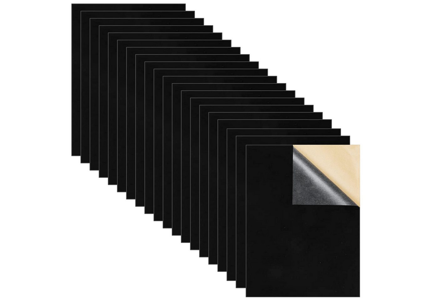 Belle Vous Schutzfolie 40 Stk. Selbstklebende Samtfolie Schwarz 21x29,7 cm - A4 Format, (1-St) von Belle Vous
