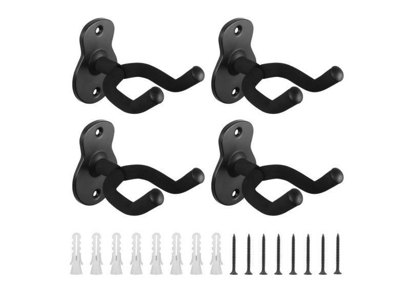 Belle Vous Wandhalter Belle Vous (4er Pack) Schwarze Wandhalterung Gitarre mit Schrauben -, (1-St) von Belle Vous