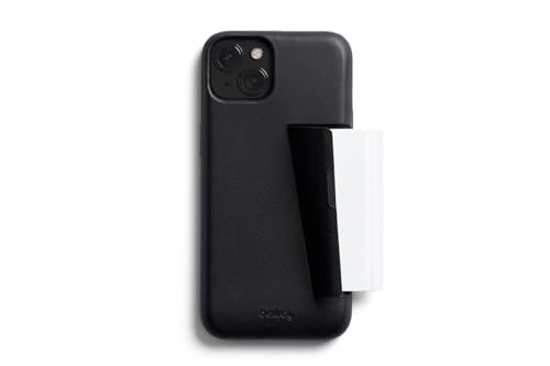 Bellroy Phone Case – 3 Card für iPhone 15 Plus (Leder-iPhone-Hülle, Handy-Geldbörse) - Black von Bellroy