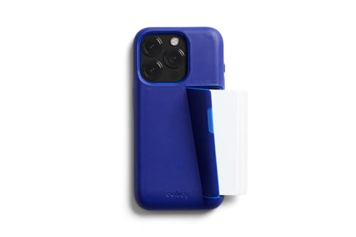 Bellroy Phone Case – 3 Card für iPhone 15 Pro Max (Leder-iPhone-Hülle, Handy-Geldbörse) - Cobalt von Bellroy