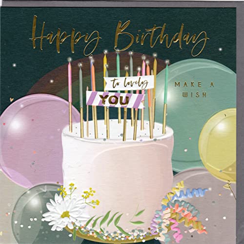 Belly Button Designs Glückwunschkarte zum Geburtstag mit Prägung und Goldfolie, ideal auch für Geldgeschenk oder Gutschein. BE274 von Belly Button Designs