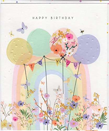 Belly Button Designs Glückwunschkarte zum Geburtstag mit Prägung. Die neue Meadow-Serie strahlt natürliche Harmonie und Wärme aus bis hin zu passend gestalteten Umschlägen. BW010 von Belly Button Designs