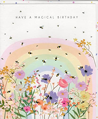 Belly Button Designs Glückwunschkarte zum Geburtstag mit Prägung. Die neue Meadow-Serie strahlt natürliche Harmonie und Wärme aus bis hin zu passend gestalteten Umschlägen. BW011 von Belly Button Designs