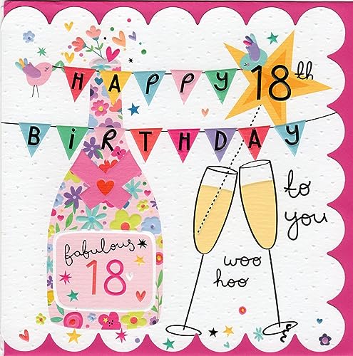 Belly Button Designs Glückwunschkarte zum runden 18. Geburtstag mit Prägung und einfallreich gestaltetem Rand. Die neue Glow-Serie ist farbenfroh gestaltet und mit passendem Umschlag BG052 Belly Button Designs Glückwunschkarte zum runden 18. Geburtstag mit Prägung und einfallreich gestaltetem Rand. Die neue Glow-Serie ist farbenfroh gestaltet und mit passendem Umschlag BG052 von Belly Button Designs